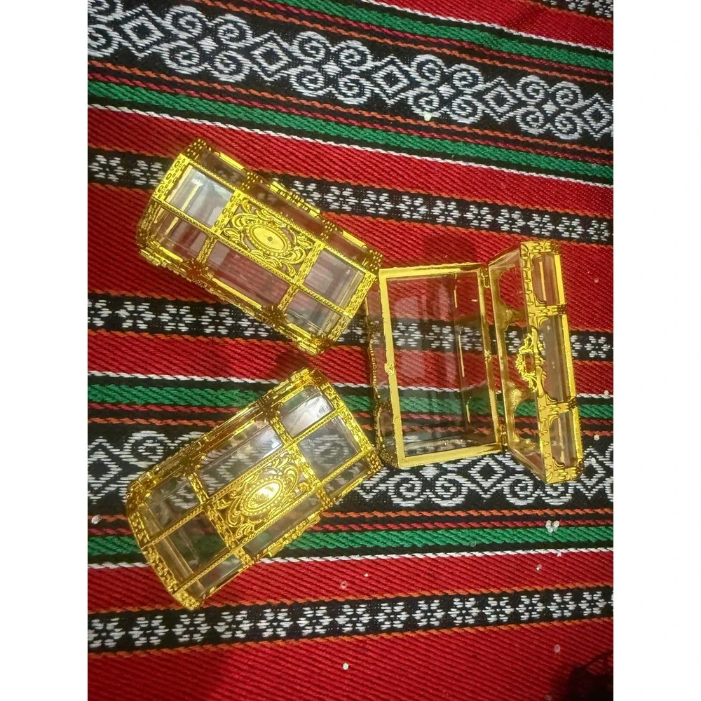 Gold 12Treasure Chest Candy Box Favor Party Wedding Decorative Containers henna